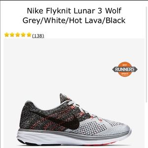 Nike Flyknit Lunar 3 Wolf Grey & Hot Pink Sneakers